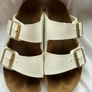 Birkenstock Patent White Sandals